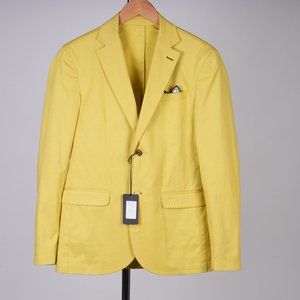 Roberto Pepe Cotton Blazer In Yellow Size EU50/ US40